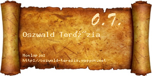 Oszwald Terézia névjegykártya